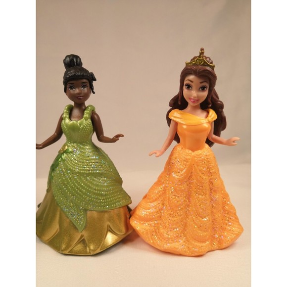 Disney Princess Magiclip Magic Clip Dolls Ariel Tiana Belle Lot of 3 w/Dresses - Picture 3 of 13